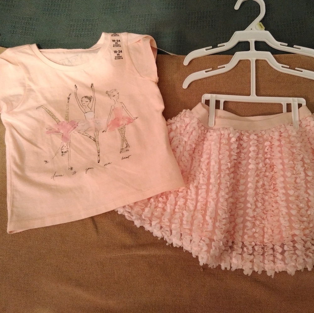 Two Piece Girls Tutu Outfit 18-24 Mon